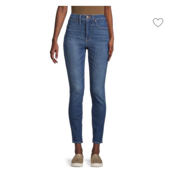 NEW $135 MADEWELL High Rise Ankle Skinny Jeans Denim Medium Wash Size 25 - Picture 1 of 9